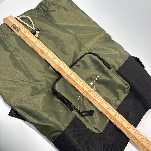 Adventures by Disney Green Backpack Waterproof Lining Drawstring Lightweight - Picture 5 of 8